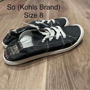 SO Black and White Women's Shoes